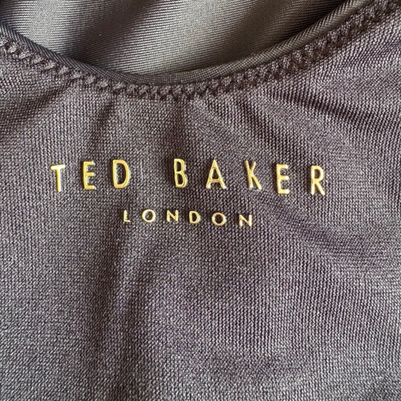 Ted Baker London Tani Panel One-Piece Swimsuit Black/White - Picture 5 of 15